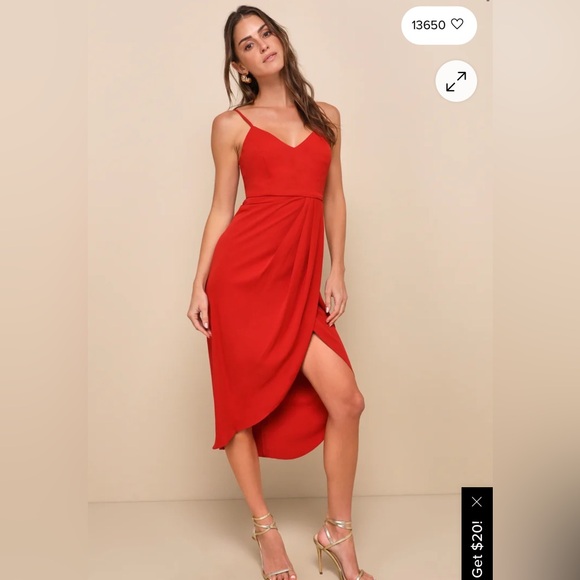 Reinette Rust Red midi dress - Picture 1 of 12
